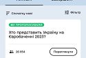 Понад 166 тисяч українців проголосували в Дії за кандидата на Євробачення-2023