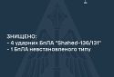 Знищено чотири «шахеди» та один БПЛА невстановленого типу