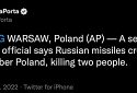 Розвідка США підтвердила падіння двох російських ракет у Польщі