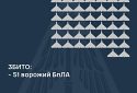 Збито 51 ворожий БПЛА, ще 30 безпілотників – не досягли цілей (локаційно втрачені)