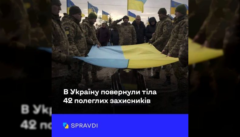 В Україну повернули ще 42 тіла загиблих захисників