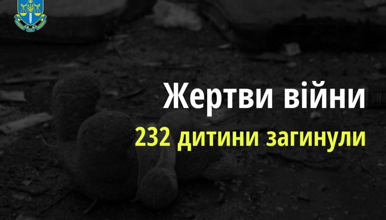Внаслідок збройної агресії РФ в Україні загинули 232 дитини
