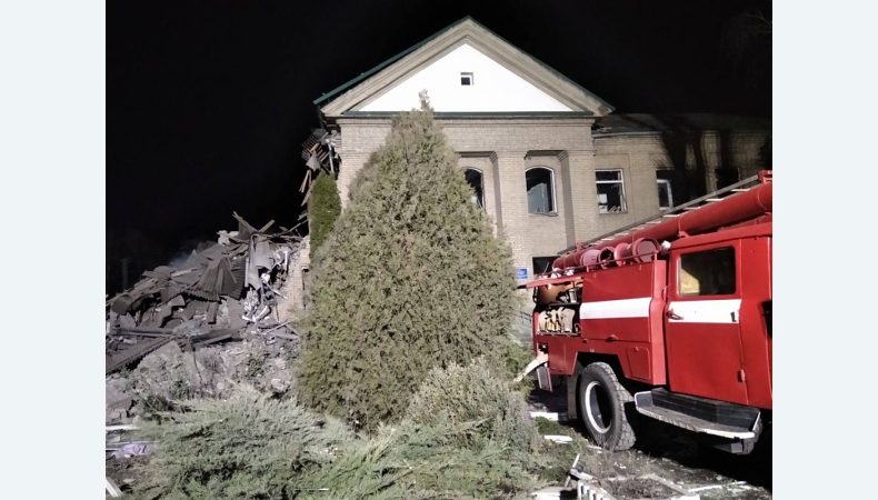 Обстріляний пологовий будинок у Вільнянську