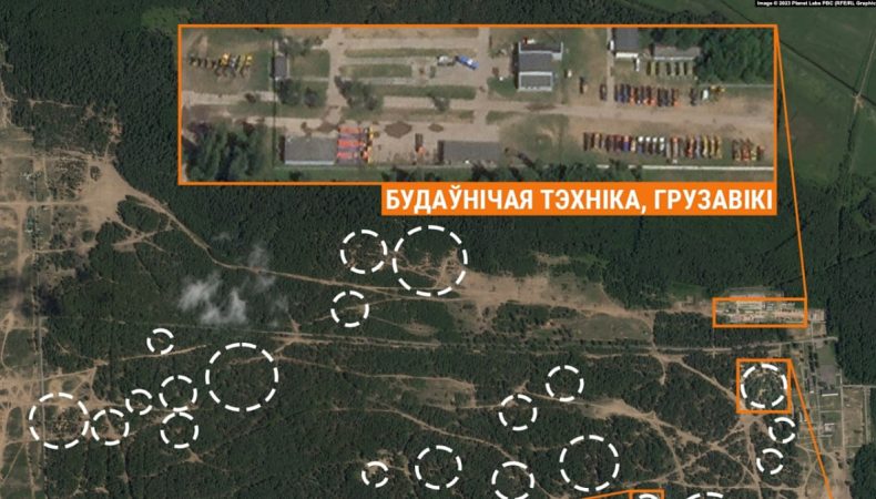 «Вагнерівці» зводять укріплення на полігоні в білорусі