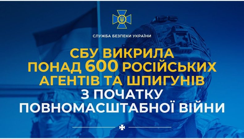 З початку війни СБУ викрила понад 600 російських агентів і шпигунів