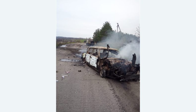 Російський протитанковий снаряд влучив у цивільний автомобіль на Харківщині