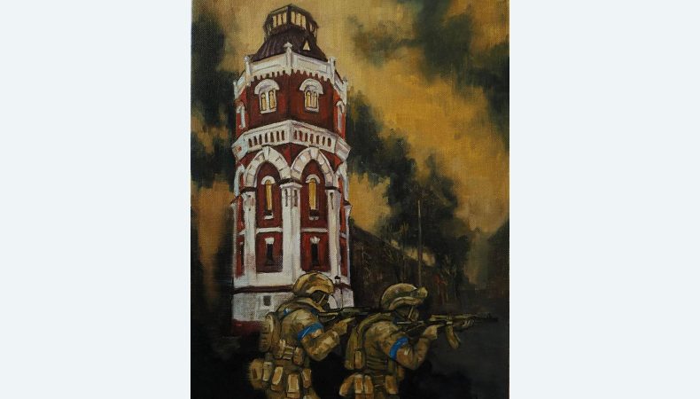 Українська художниця Олена Ліберті створює роботи присвячені Маріуполю та героям «Азовсталі»