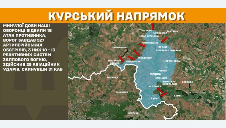 Оперативна інформація станом на 08.00 01.03.2025 щодо російського вторгнення