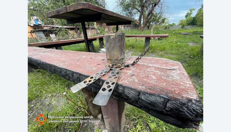 Під час ігор у пісочниці діти знайшли протипіхотну міну