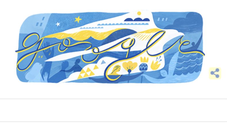 Google привітав українців новим дудлом до Дня незалежності