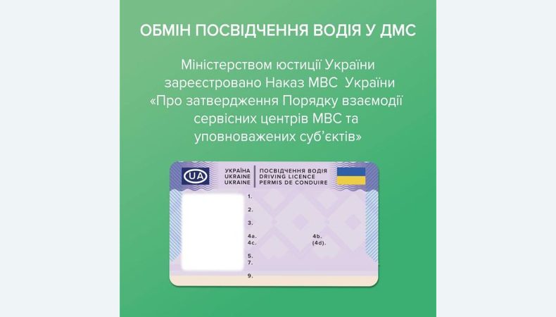 Обміняти посвідчення водія можна у територіальних підрозділах ДМС