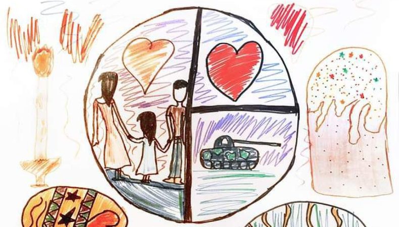 Мамо, я бачу війну: понад 4000 дитячих малюнків про російську агресію в Україні вже зібрали ініціатори проєкту