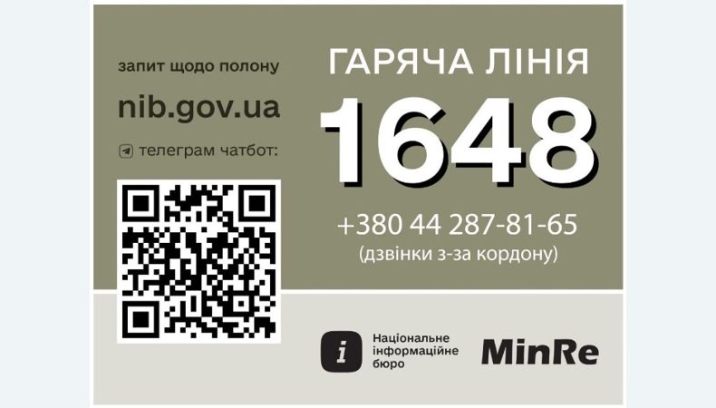 В Україні запустили чат-бот, який допоможе дізнатися інформацію про близьких у полоні