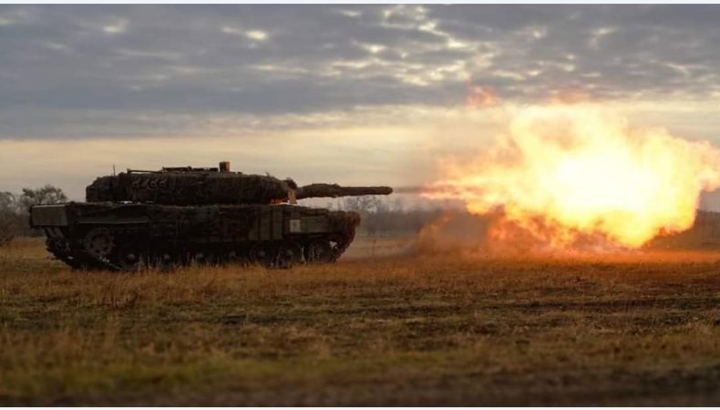 Leopard 2 з 33 бригади атакує позиції росіян на Донеччині