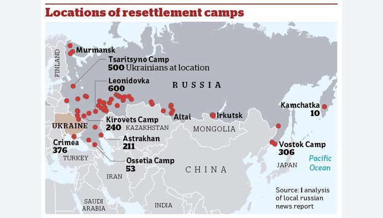 Маріупольців утримують в 66 таборах в росії
