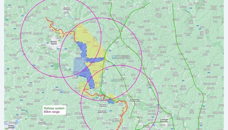 ЗСУ мають майже повний вогневий контроль над залізничним сполученням з рф в Україну Валуйки — Луганськ