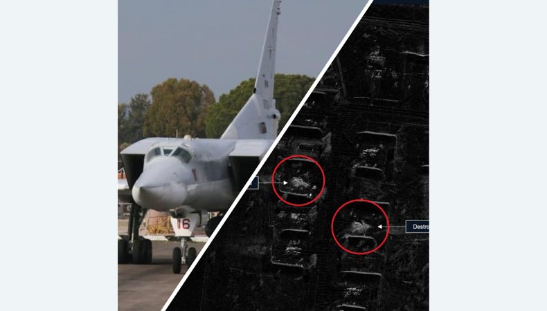 На знімках з SAR-супутник виявили знищення ще чотирьох Ту-22М3 на авіабазі «Белая»