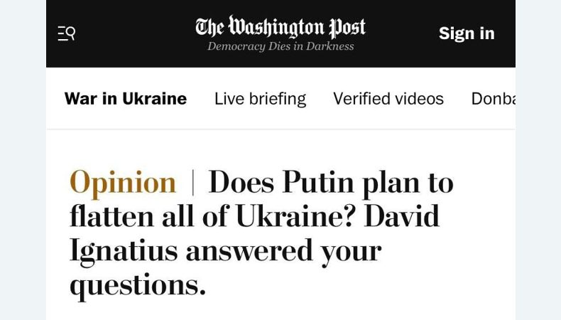 путін може зрівняти із землею всю Україну - The Washington Post