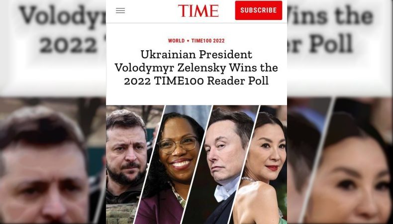 Зеленського визнали найвпливовішою людиною року за версією читачів Time