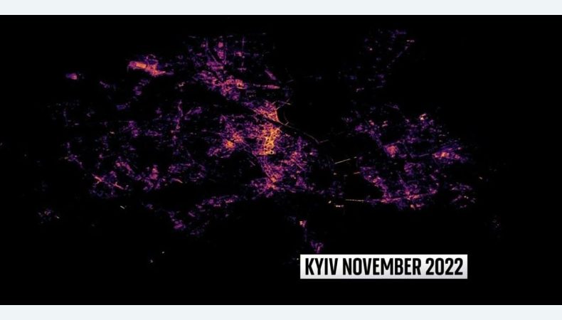 В NASA показали супутникові знімки Києва до війни і зараз