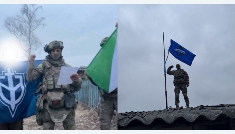 Бійці російських визвольних сил у селі Козинка у Бєлгородській област