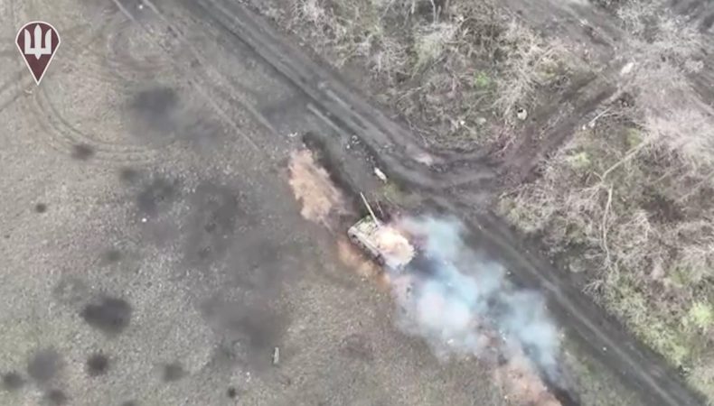 Український безпілотник знищив танк окупантів