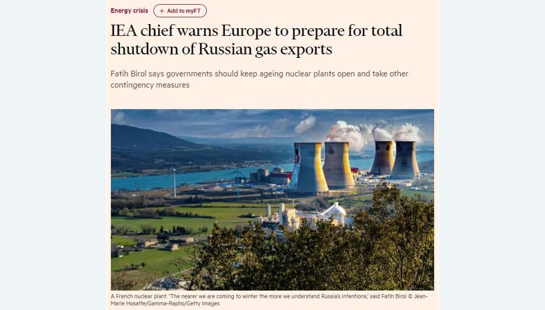 Європа має негайно підготуватися до повного припинення експорту російського газу