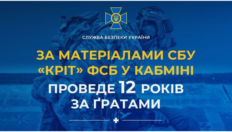 За матеріалами СБУ «кріт» фсб у Кабміні проведе 12 років за ґратами