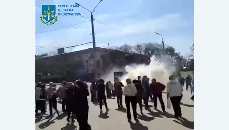 Розгін окупантами учасників проукраїнського мітингу в Херсоні – розпочато провадження