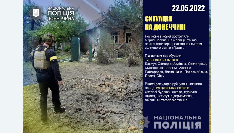 На Донеччині росіяни зруйнували 58 цивільних об’єктів за добу