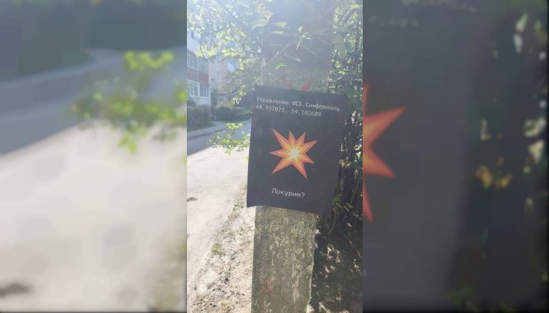 В Криму з’явилися листівки із попередженням та точними координатами управління фсб в Сімферополі