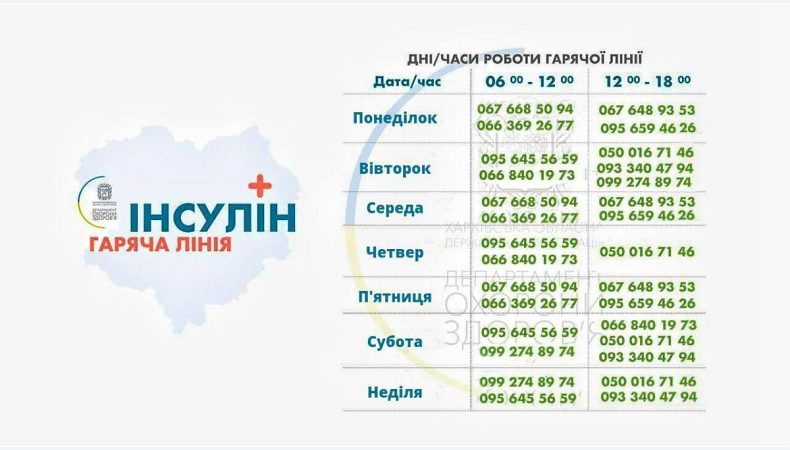 Для хворих на діабет жителів Харкова та області працює «гаряча лінія»