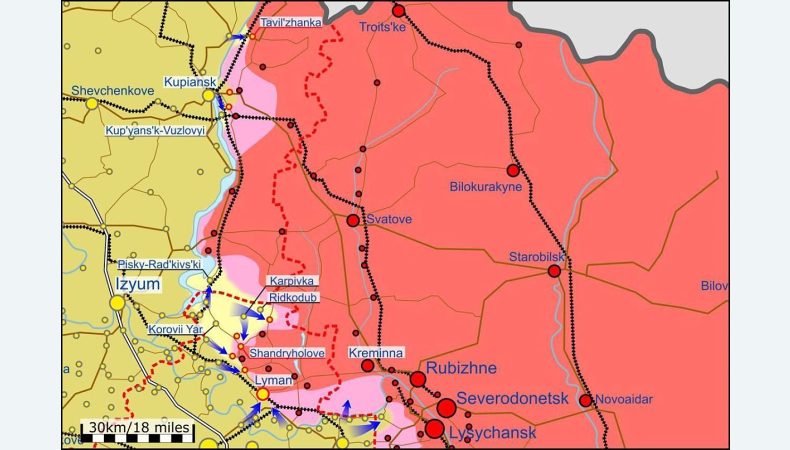 Продовжується наступ ЗСУ на східному березі річки Оскол: подробиці