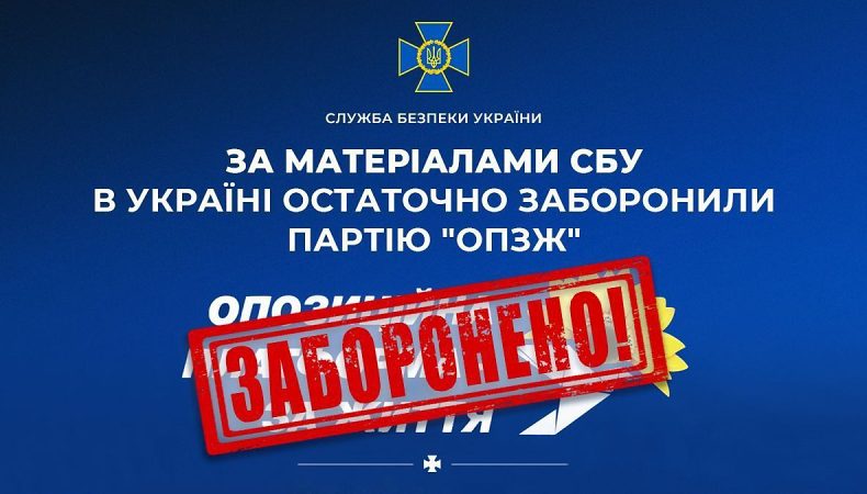 За ініціативи СБУ в Україні остаточно заборонили діяльність «ОПЗЖ»