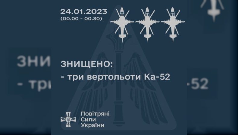 За півгодини ЗСУ знищили три російські вертольоти