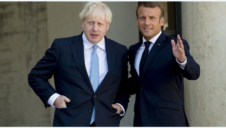 Прем&amp;#039;єр-міністр Великобританії Борис Джонсон та  президент Франції Еммануель Макрон