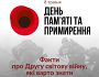 8 травня вшановуємо памʼять борців з нацизмом і жертв Другої світової війни 