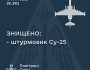 ЗСУ збили російський Су-25 у небі над Херсонщиною